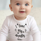 Personalised Black & White I Love My Mummy Babygrow | Any Name Vest or Bib UK