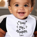 Personalised Black & White I Love My Mummy Babygrow | Any Name Vest or Bib UK