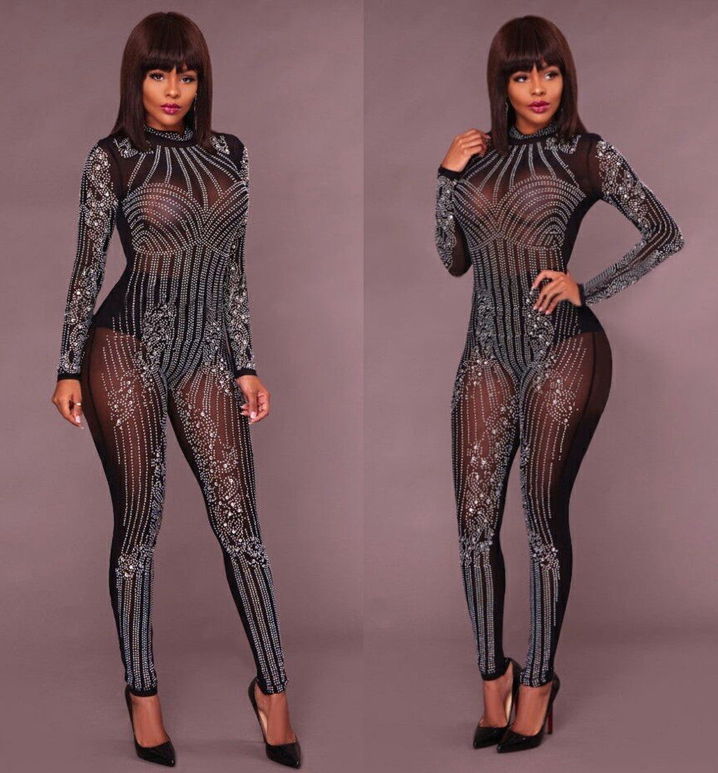 New Hot Drill Mesh Women's Jumpsuit