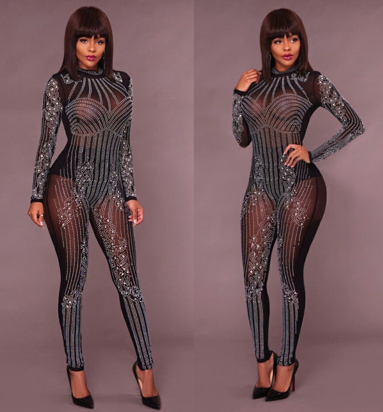 New Hot Drill Mesh Women's Jumpsuit