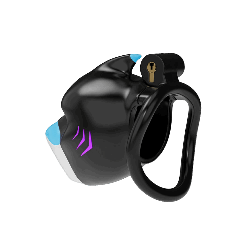 Furrjoi Shark Chastity Cage Purple