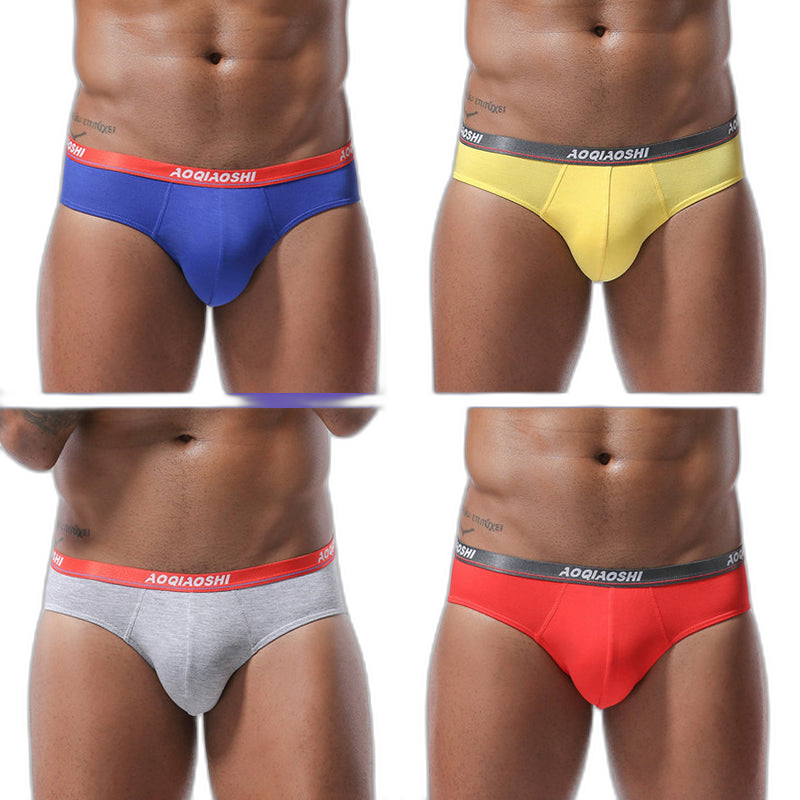 4 Pack Modal U Convex Pouch Seamless Briefs for Men