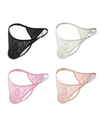 4-pack Men's Lace Side Buttoned Thongs