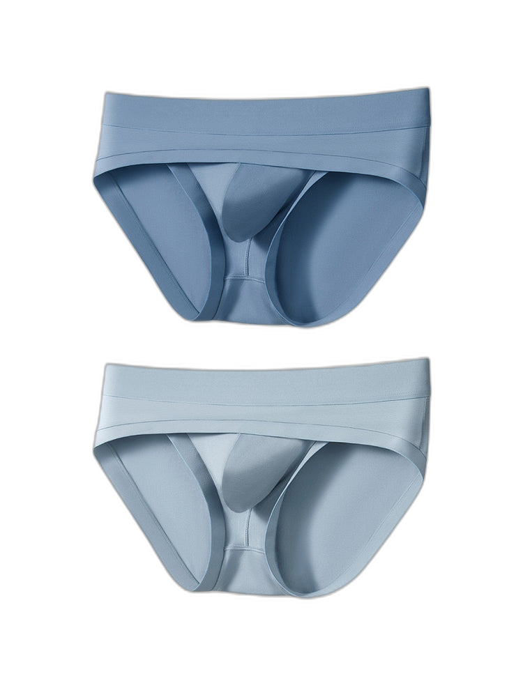 2 Pack Men's Ultra-Soft Fabric Stretch Fit Supportive Pouch Breathable Briefs