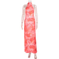 Fashionable Backless Sleeveless Halter Neck Women's Dress Evening Gown