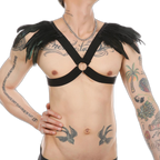 Men's Feather Decorative Harness Strap