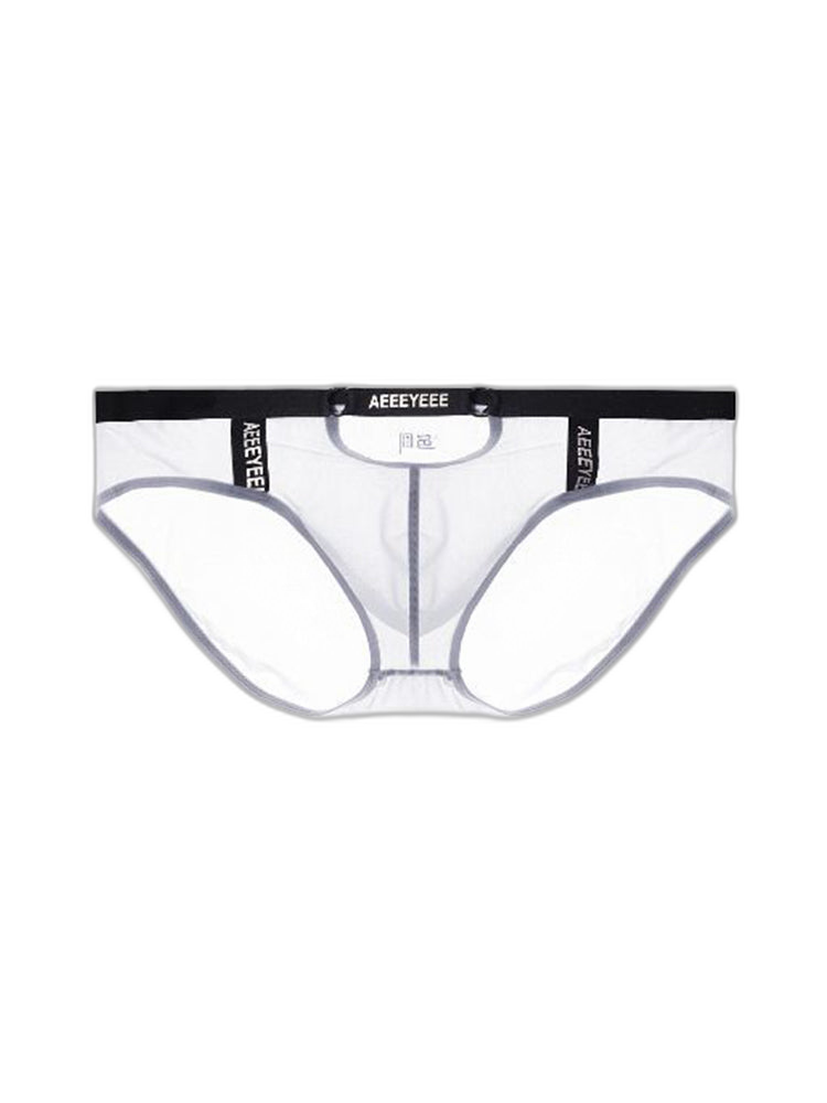 Men's Low Waist Narrow Waist Ice Silk Breathable Convex Pocket Briefs