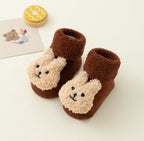 Newborn Baby Socks Terry Fleece-lined Thickened Autumn And Winter Style