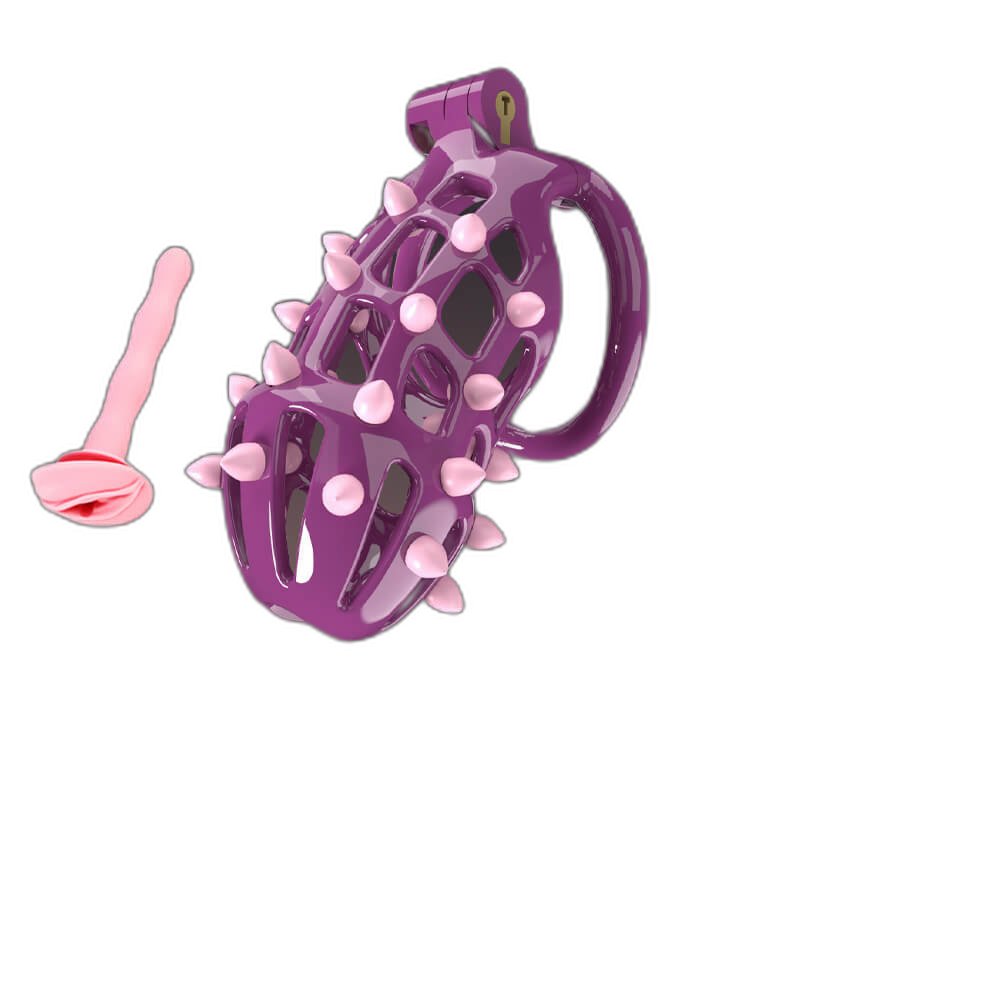 Gorse - Spiked Cock Cage - Chastity Cage With Urethral Sound
