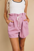 Cely High Waist Drawstring Shorts