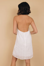 Raquel Sleeveless Pompom Mini Dress