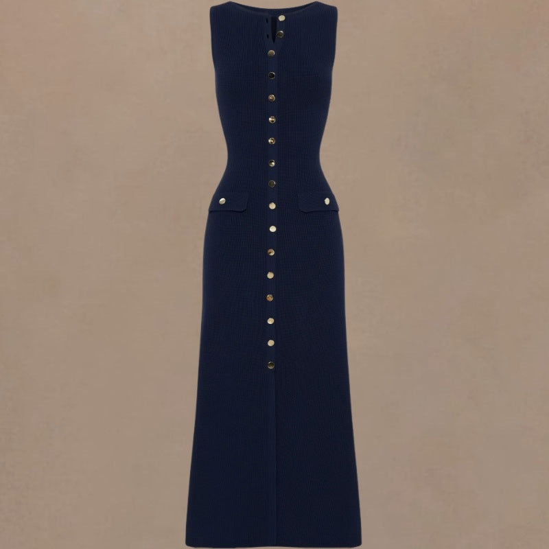 Knitted Elegant Sleeveless Dress For Women