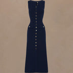 Knitted Elegant Sleeveless Dress For Women