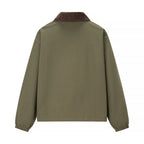 Women's Casual Zipper Short Jacket Coat Lapel Fashion Jacket