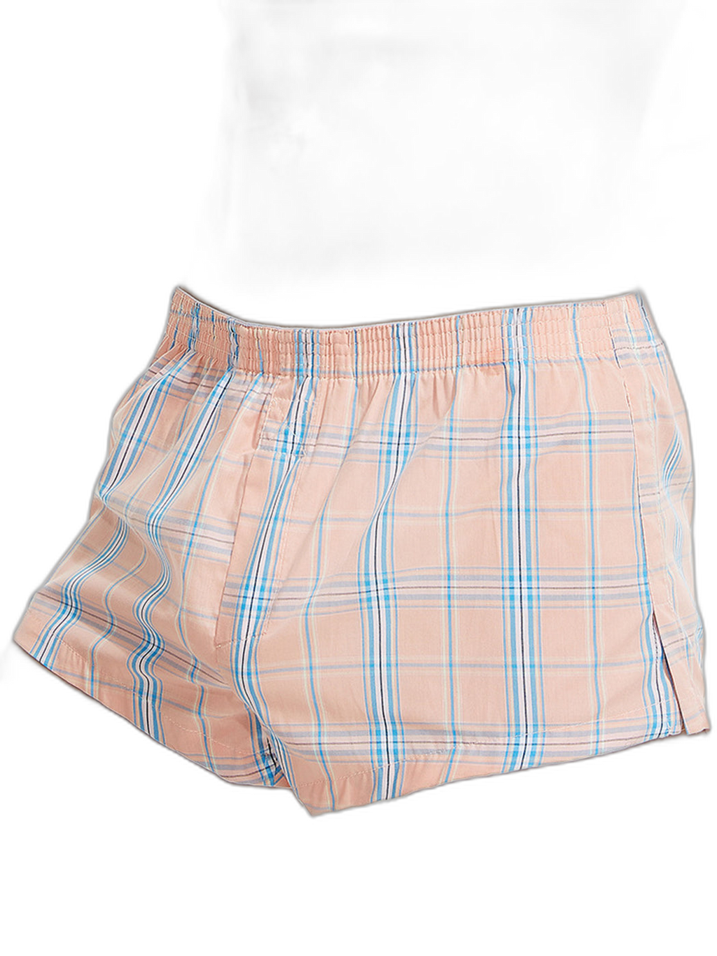 Men’s Vent Classic Plaid Cotton Boxers With Fly