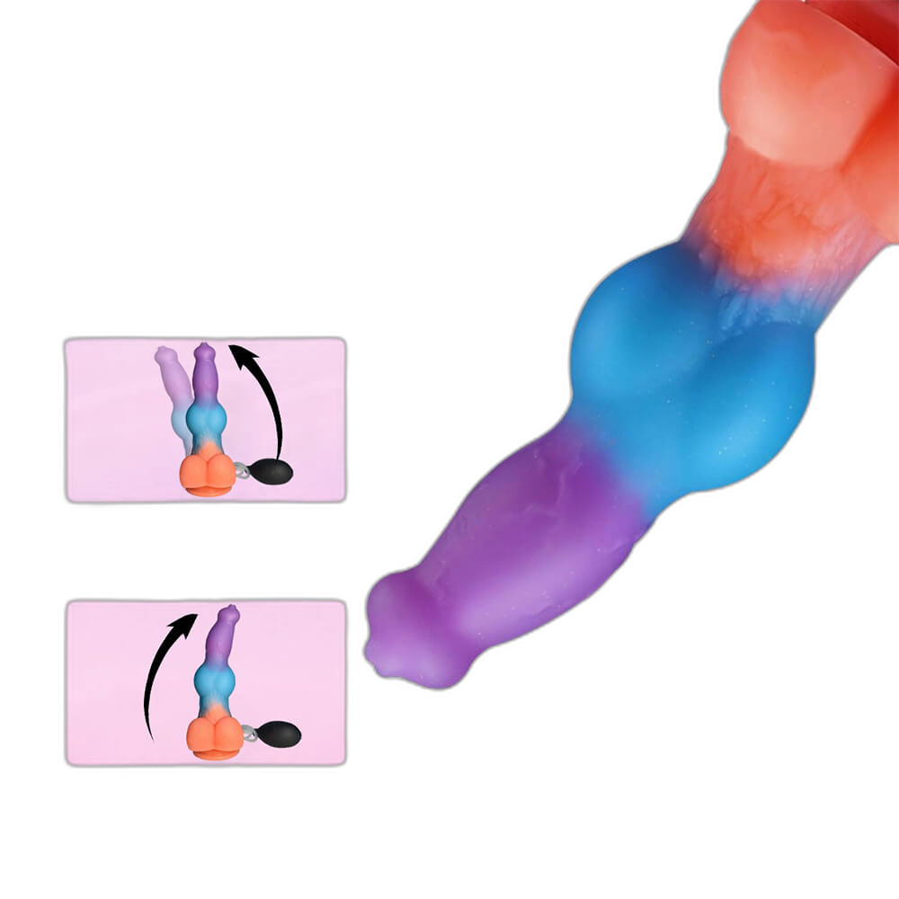 Simon - 9.3 Inch Vibrating Squirting Dildo - Glow In The Dark Dildo
