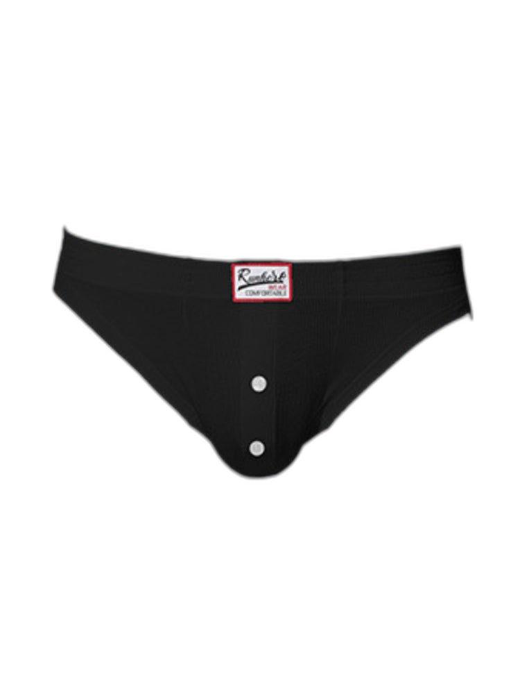 2 Pack Men's Premium Comfortable Fabric Low-Rise U-Shaped Button Fly Briefs