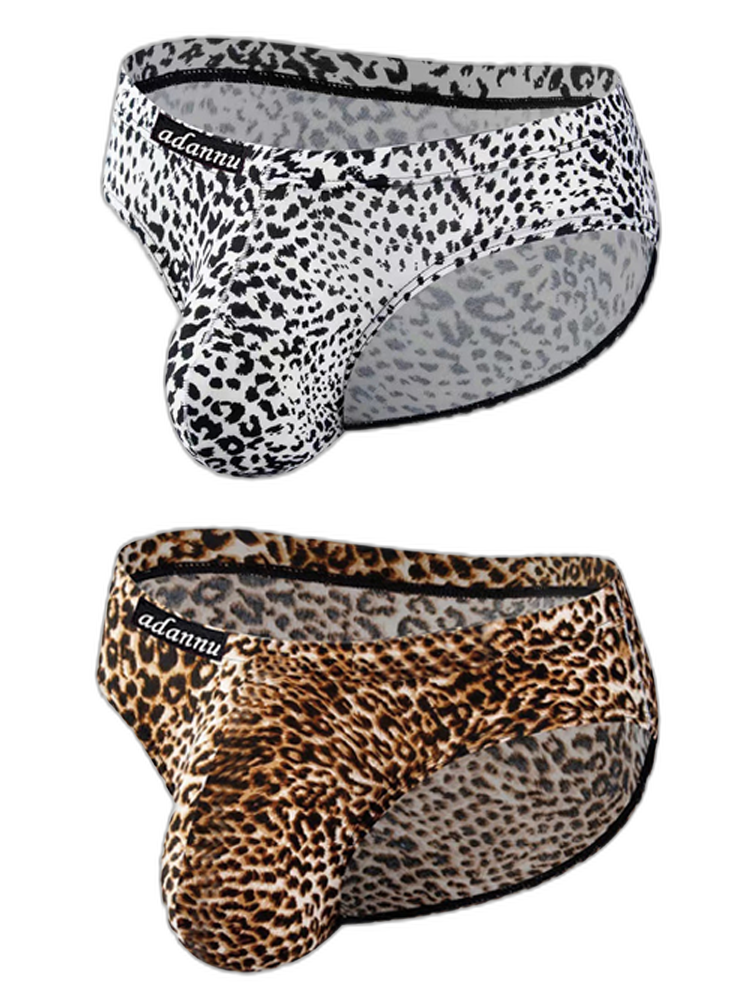 Men’s Sexy Leopard Print Pouch Briefs