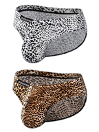 Men’s Sexy Leopard Print Pouch Briefs