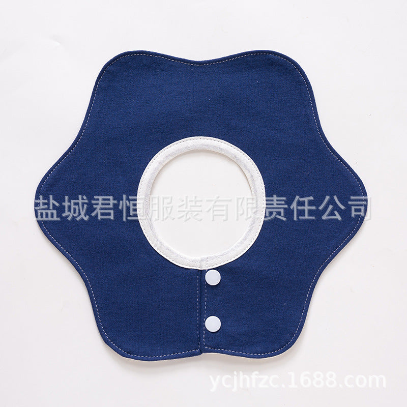 Pure Cotton 360° Rotatable Baby Bib - Petal-Shaped Drool Bib