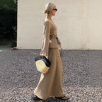 New Women's Casual Asymmetrical Lace-up Skirt Suit