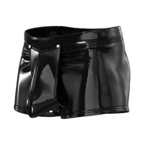 Open-Front Leather Boxer Briefs