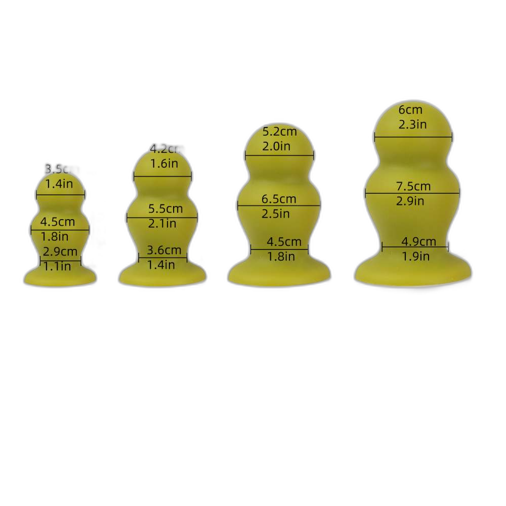 Puke - Small Anal Plug - Silicone Butt Plug - Ribbed Butt Plug