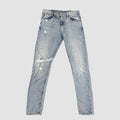 Vintage Levi's 512 Distressed Slim Straight Jeans Light Blue W32 L34
