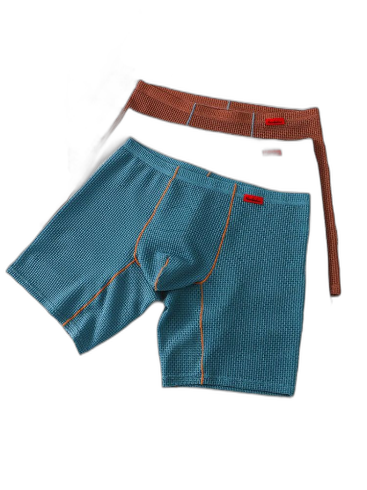 3 Pack Men's Anti-chafing Waffle Boxer Briefs