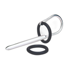 Prowler RED Urethral Plug & Ring Silver Black