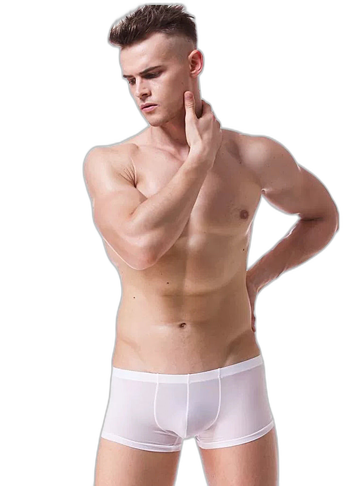 Thin Breathable Ice Silk U Convex Boxers for Men