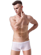 Thin Breathable Ice Silk U Convex Boxers for Men