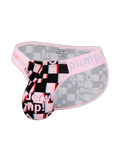 2 Pack Men's Breathable Alphabet-Print Expanded Pouch Briefs