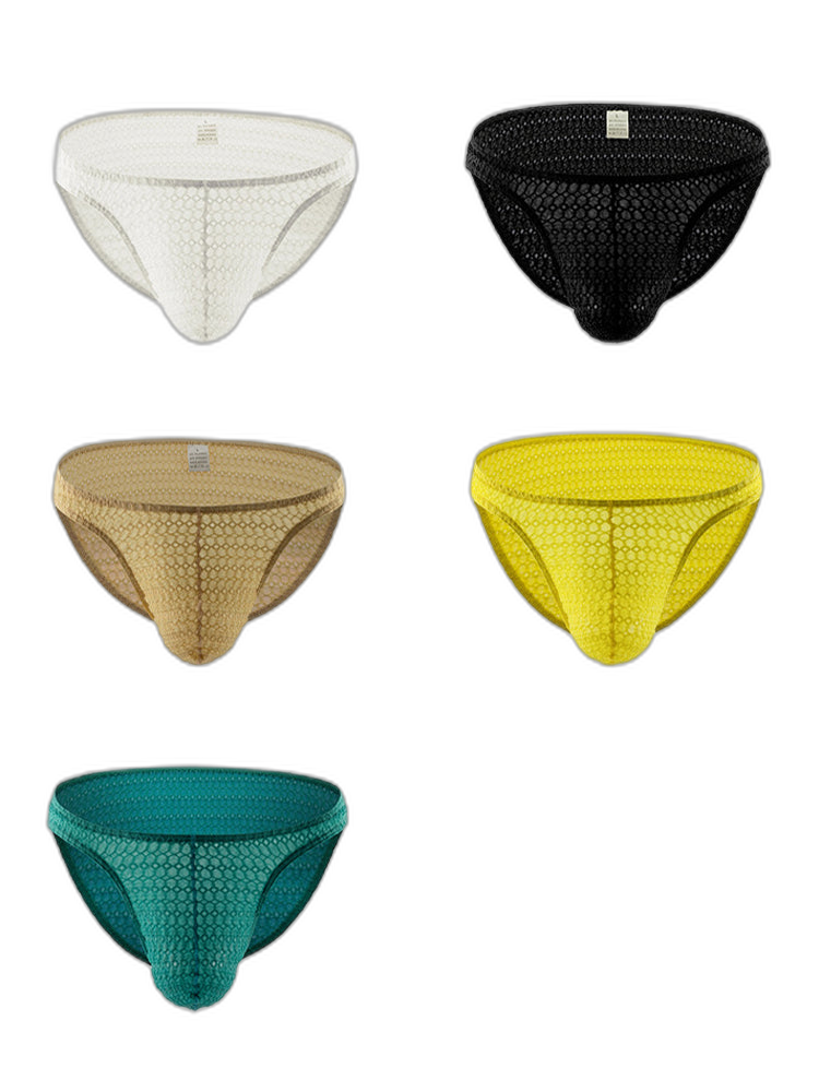 3-pack Men's Low-rise Sexy Mesh Lace Briefs