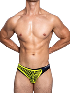 2 Pack Men's Low Waist Sexy Mesh Breathable Sports Transparent Briefs