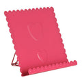 Heart Design Cook Book Stand | Pink Enamel