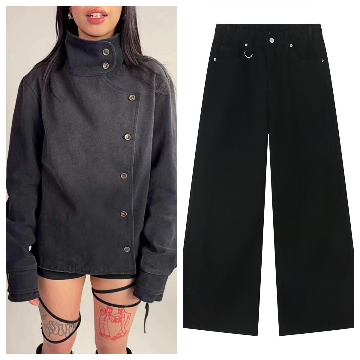 Washed Long-sleeve Denim Jacket For Couples
