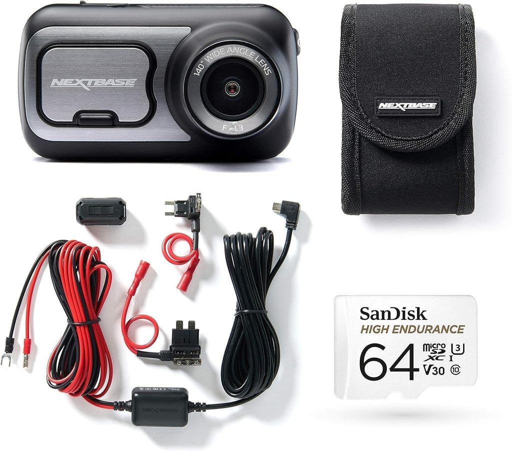 422GW 2K Dash Cam Front Camera with GPS, WiFi & Hardwire Kit (64GB Included)