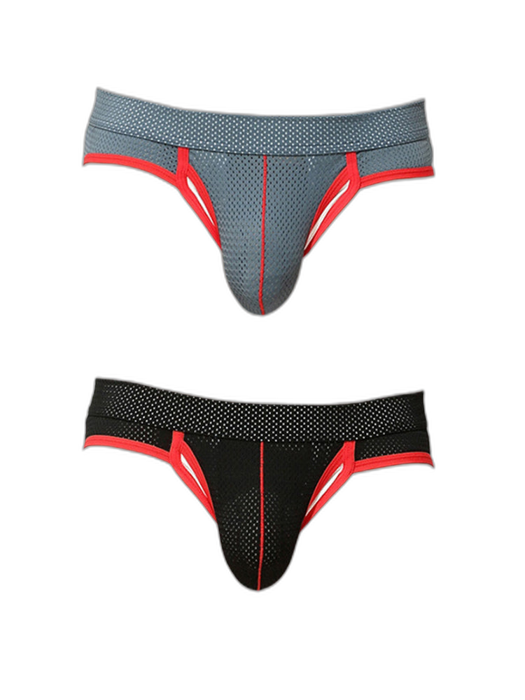 2 Pack Men's Breathable Side-Open Thin and Lightweight Supportive Fit Briefs