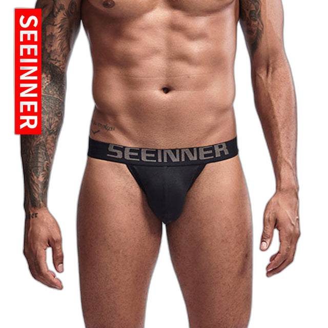 Cotton Sexy Low-waist Thongs Men's Underwear