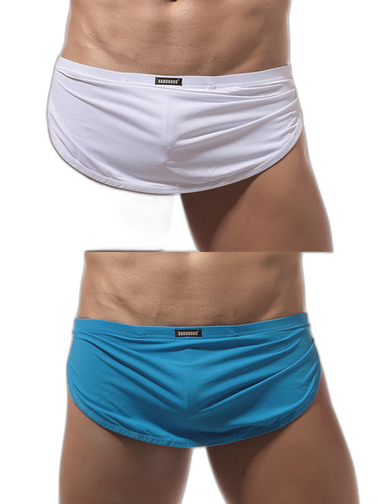 Men's Sexy Side Split  Boxers With Support Pouch