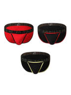 3 Pack Men's Large Pouch Button Waistband Briefs