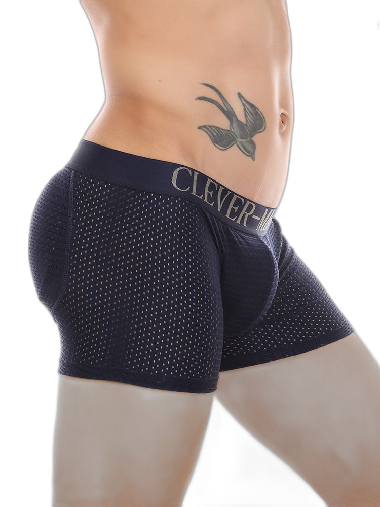 Sponge Cushion Mesh Buttock Boxer Briefs