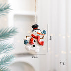 Festive Christmas Ornaments - Handcrafted Resin Gingerbread & Snowman Pendants