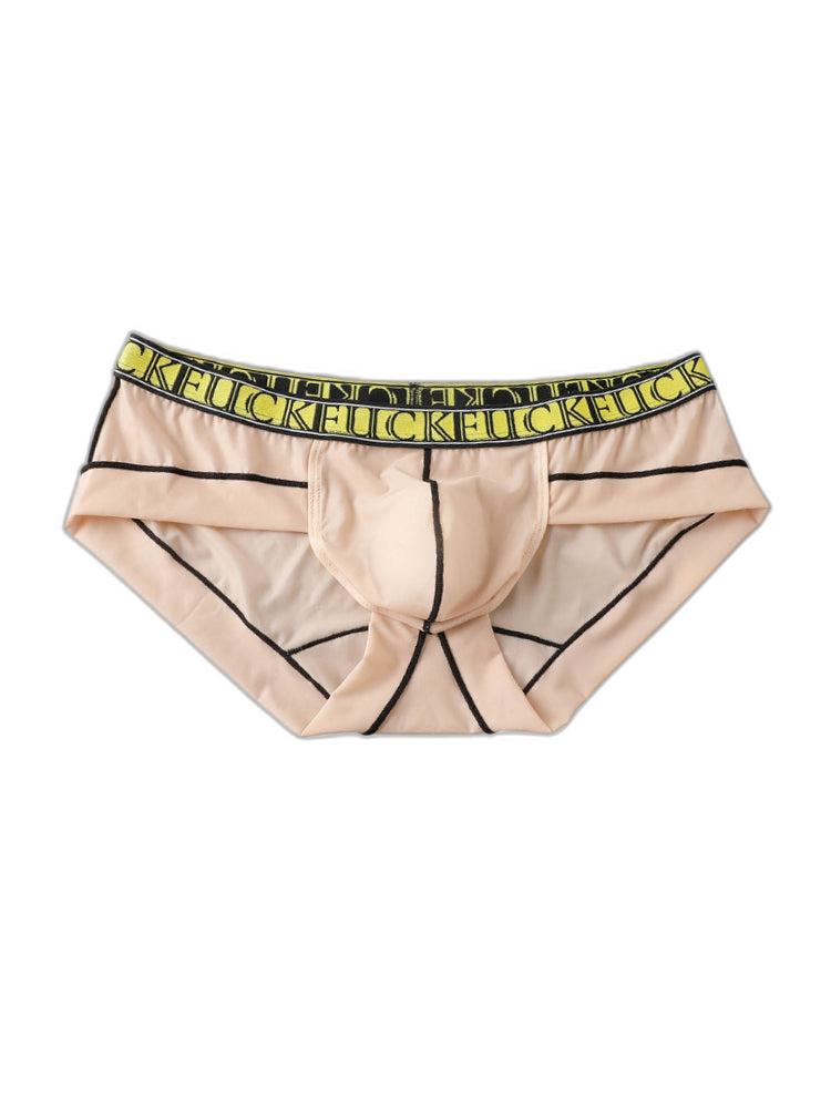2 Pack Men's Ice-Silk Stretch Sports Briefs with 3D Pouch