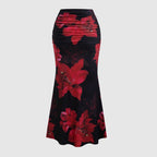 Women’s A-Line Skirt – Casual Leisure Style, Vacation Long Skirt