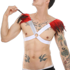 Men's Feather Decorative Harness Strap