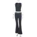 Sexy Hollow-out Sleeveless Tank Top With High Waist