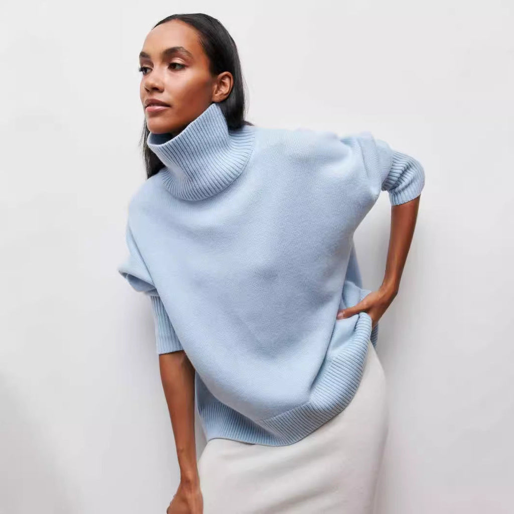 Women's Turtleneck Sweater - Soft Long Sleeve Pullover for Winter | Premium Knit Top