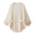 Knitted Cardigan Women's Outerwear Cloak Cape Jacket